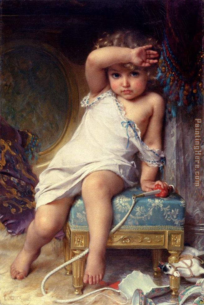 The Broken Vase painting - Emile Munier The Broken Vase art painting